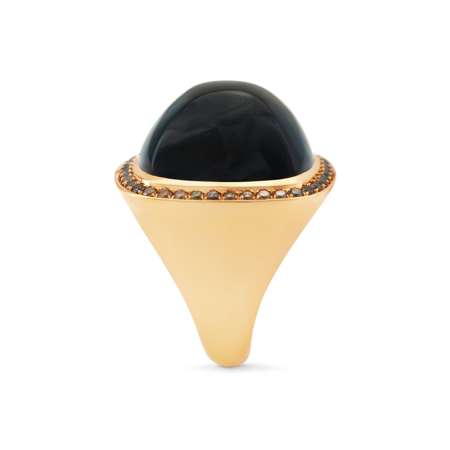Magic Wish 18ct Yellow Gold, Cognac Diamonds & London Blue Topaz Ring