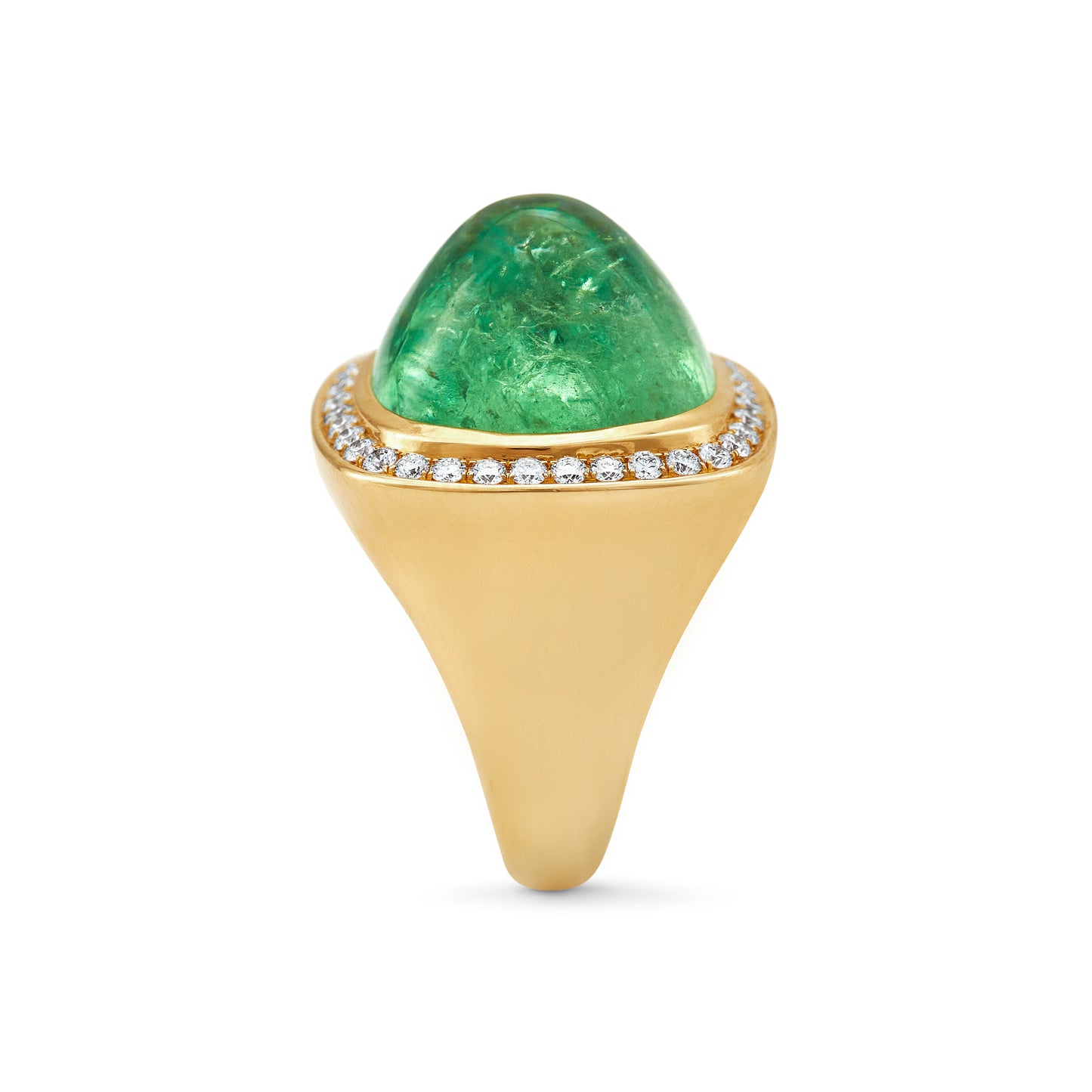 Magic Wish 18ct Yellow Gold, Diamonds & Mint Green Tzavorite Garnet Ring