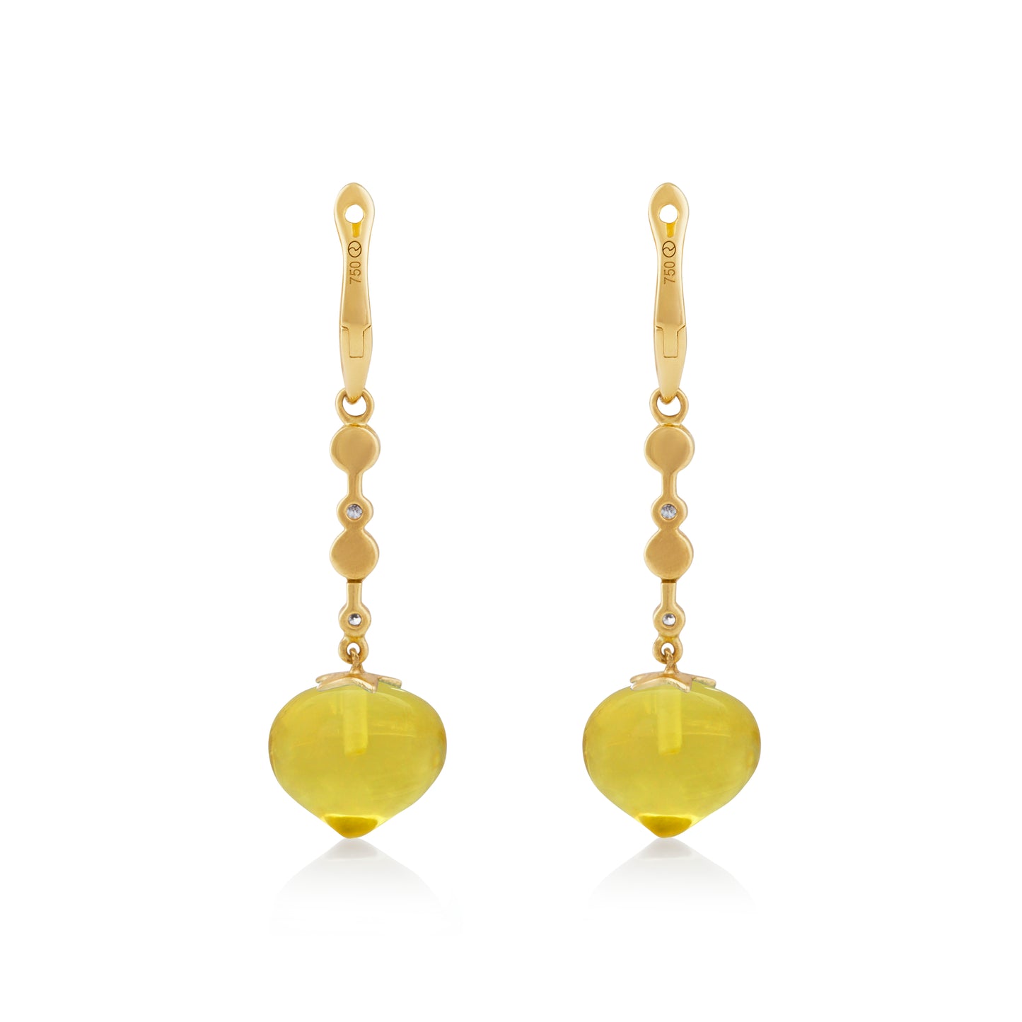 Magic Wish 18ct Yellow Gold, Diamond & Heliodor Medium Drop Earrings