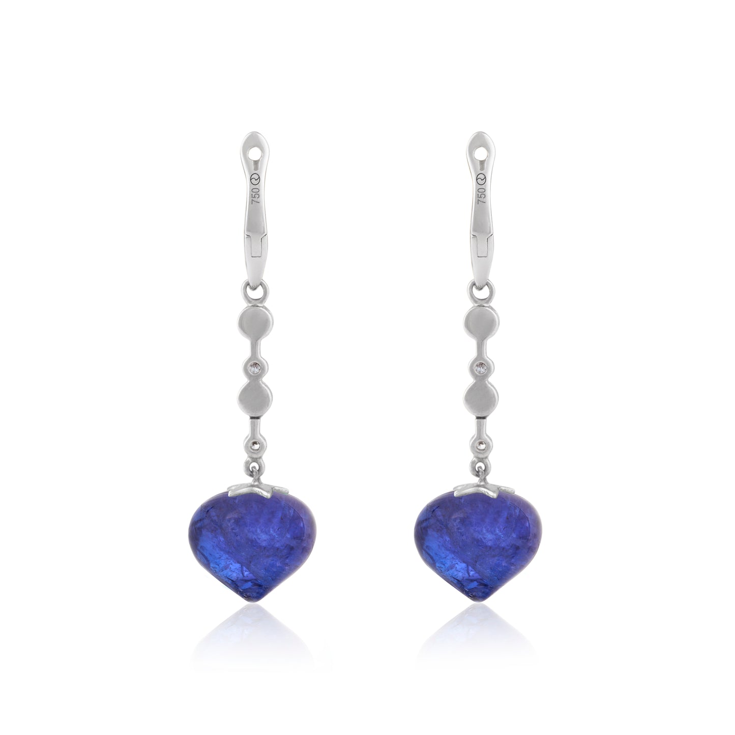 Magic Wish 18ct White Gold, Diamond & Tanzanite Medium Drop Earrings
