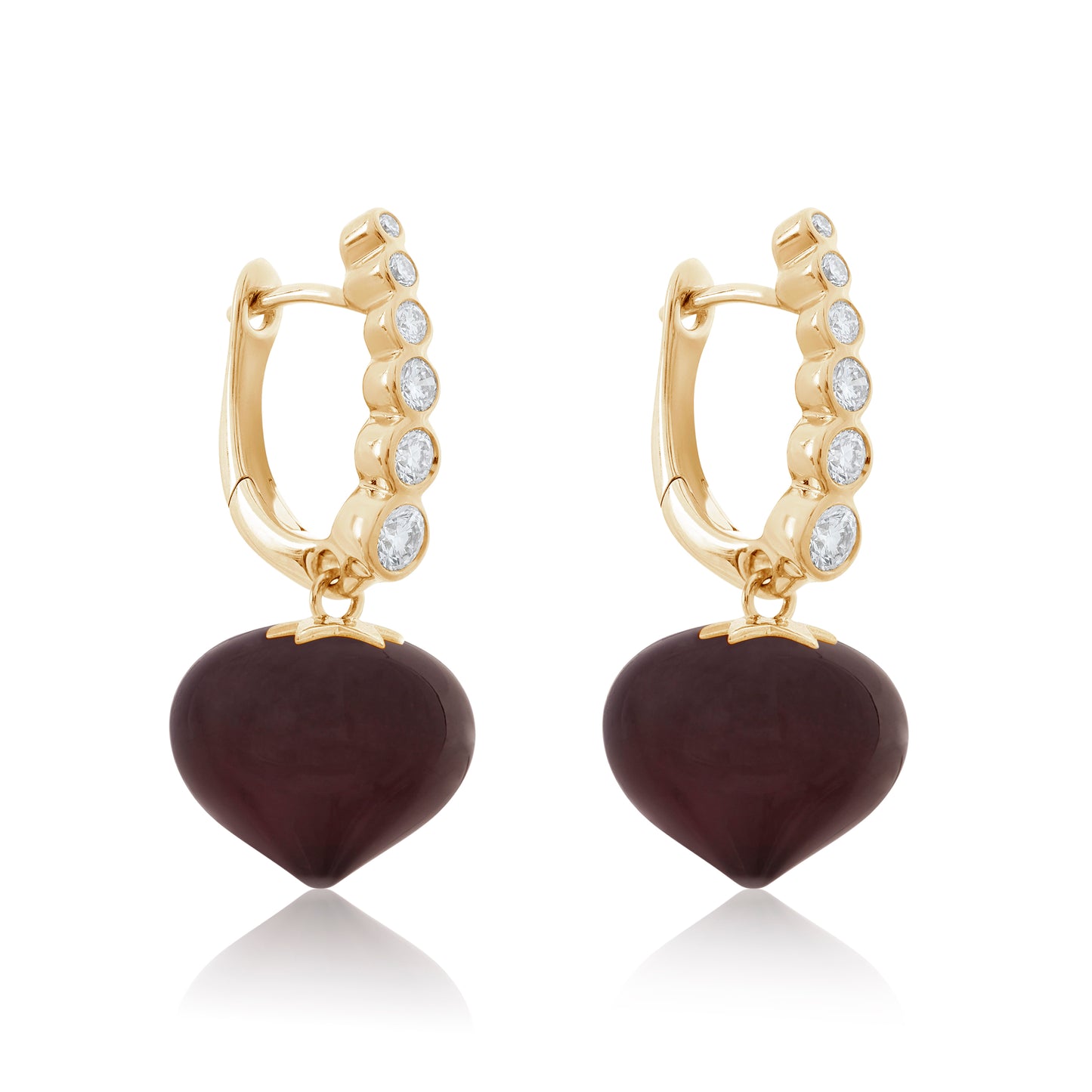 Magic Wish 18ct Yellow Gold, Diamond & Onyx Short Drop Earrings