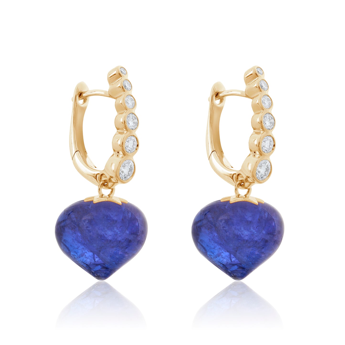 Magic Wish 18ct Yellow Gold, Diamond & Tanzanite Short Drop Earrings