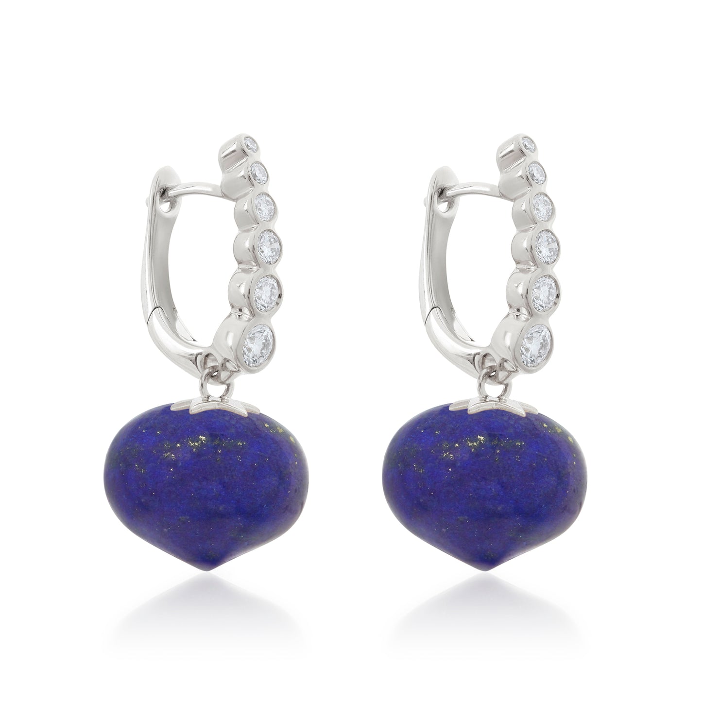 Magic Wish 18ct White Gold, Diamond & Lapis Short Drop Earrings