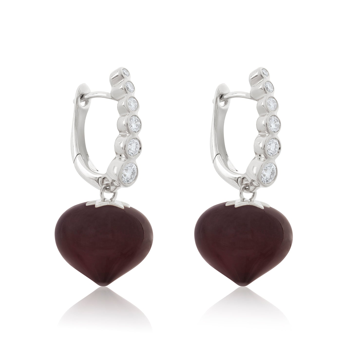 Magic Wish 18ct White Gold, Diamond & Onyx Short Drop Earrings