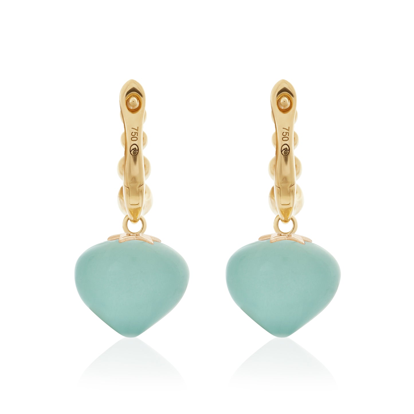 Magic Wish 18ct Yellow Gold, Diamond & Aquamarine Short Drop Earrings