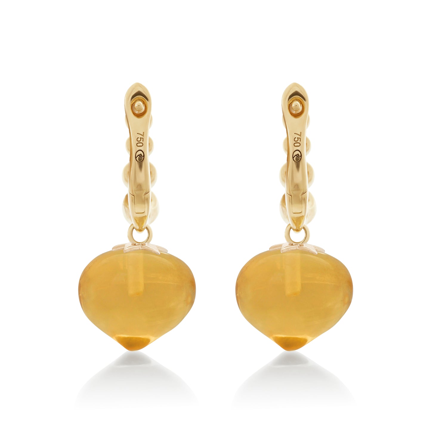 Magic Wish 18ct Yellow Gold, Diamond & Citrine Short Drop Earrings