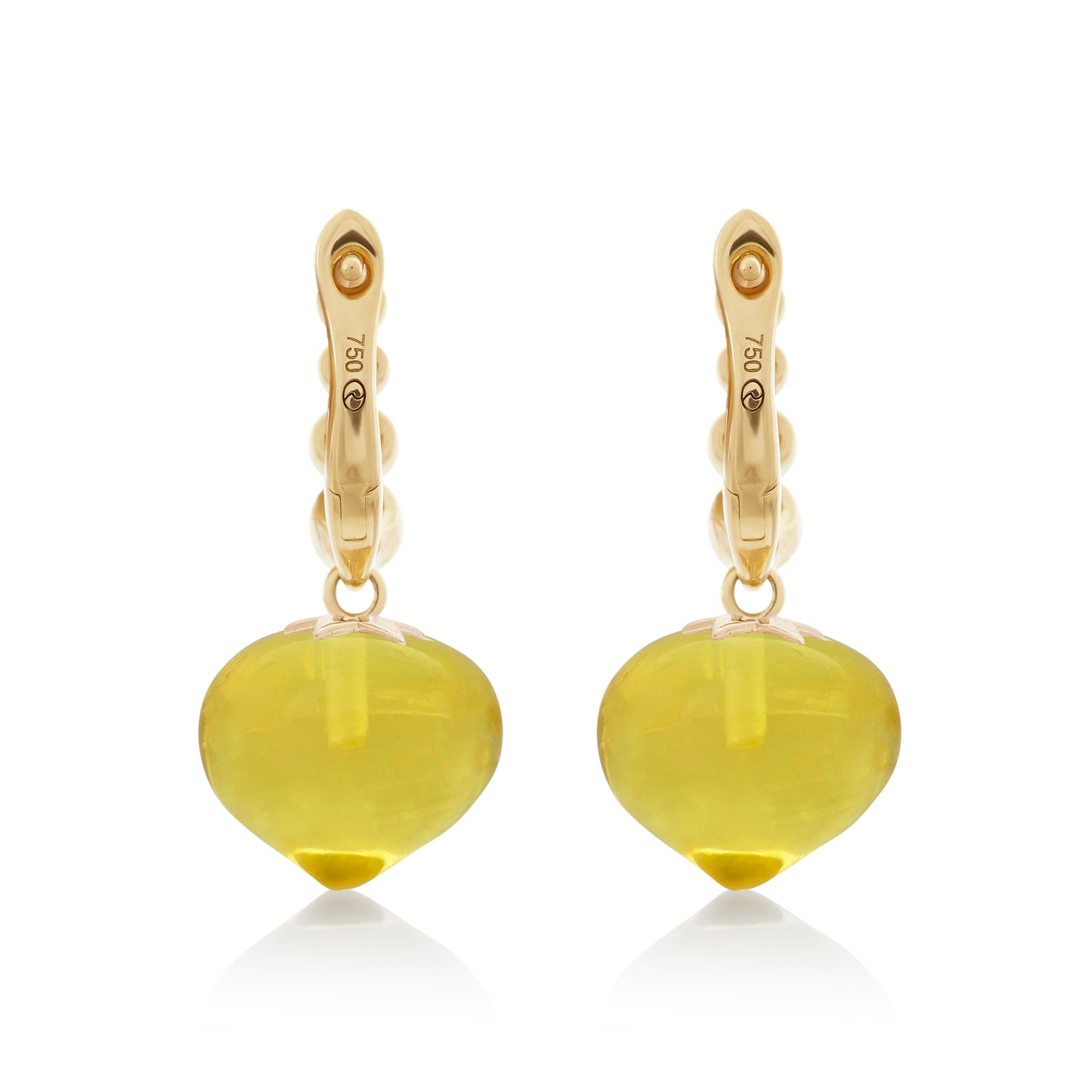 Magic Wish 18ct Yellow Gold, Diamond & Heliodor Short Drop Earrings