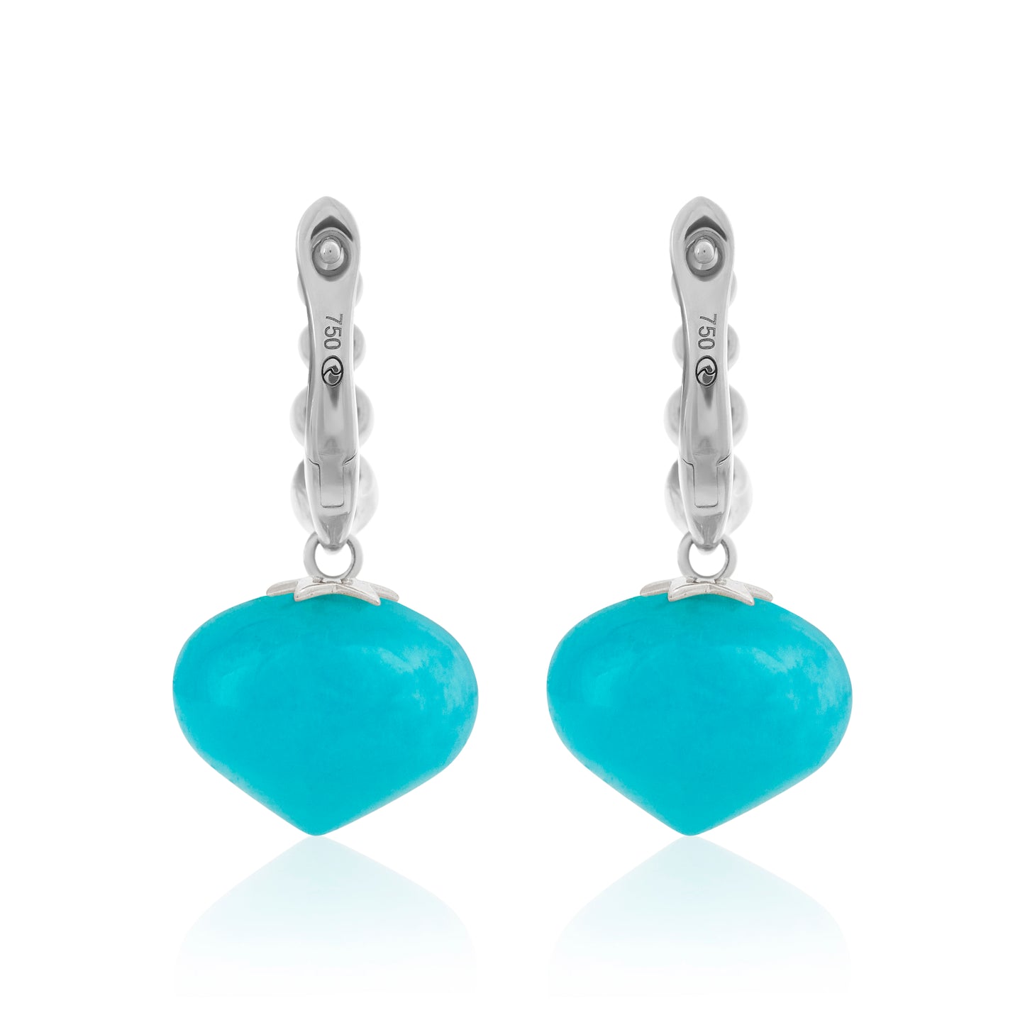 Magic Wish 18ct White Gold, Diamond & Amazonite Short Drop Earrings