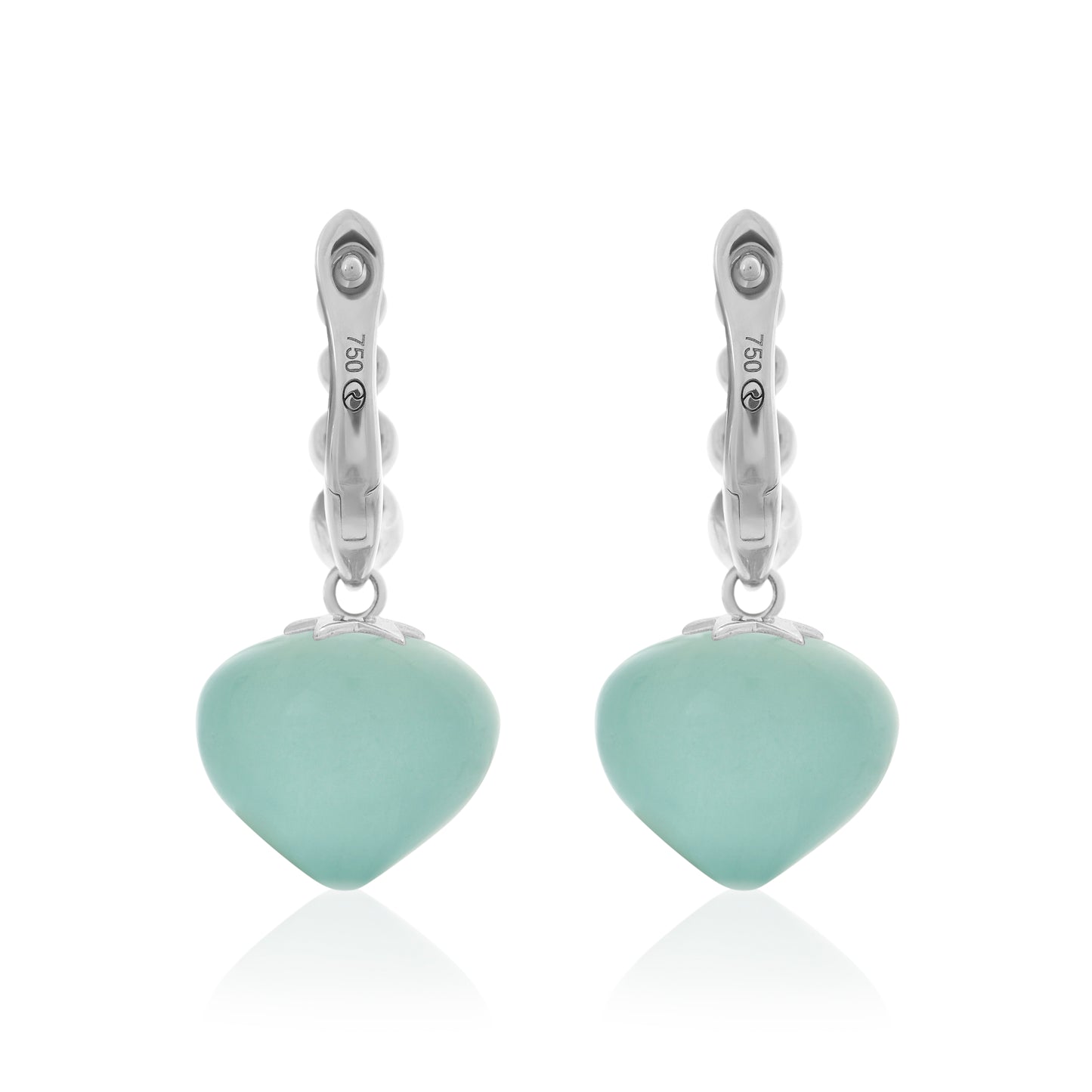 Magic Wish 18ct White Gold, Diamond & Aquamarine Short Drop Earrings