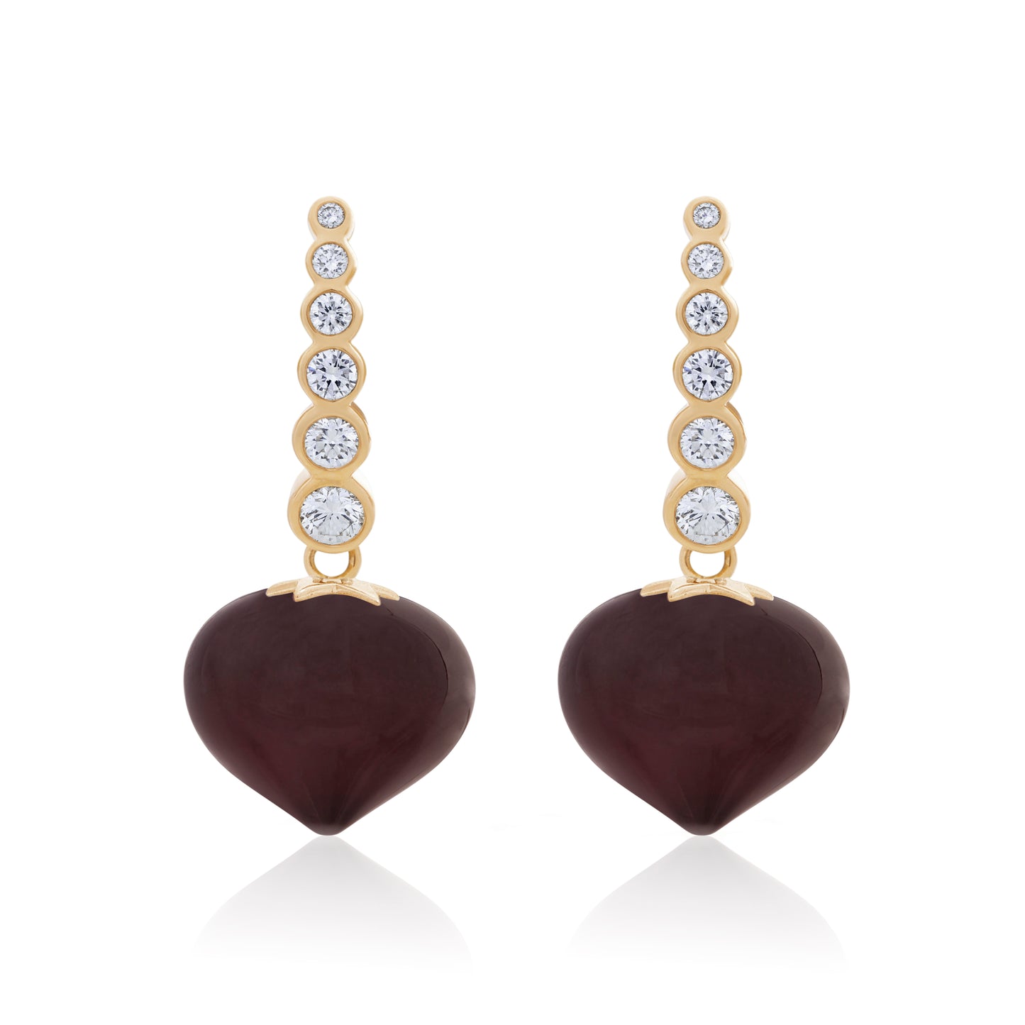 Magic Wish 18ct Yellow Gold, Diamond & Onyx Short Drop Earrings