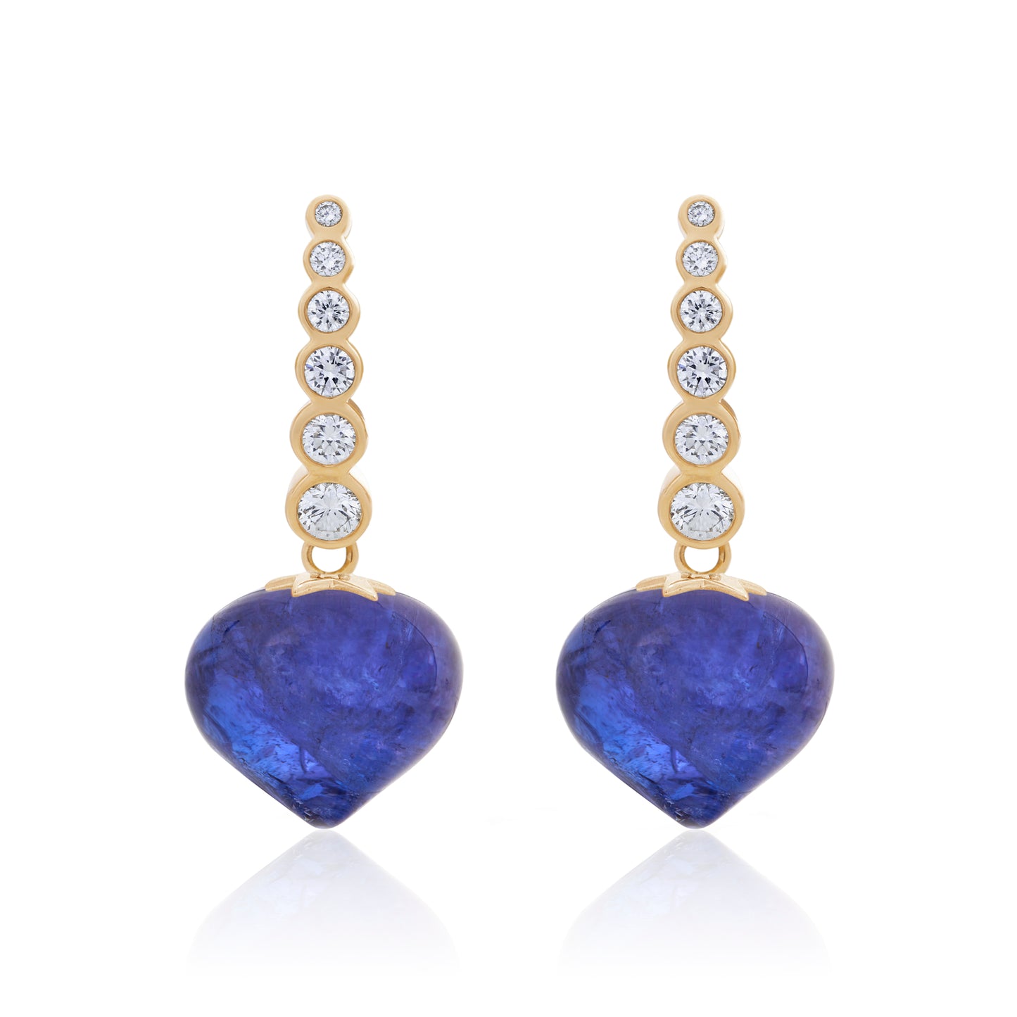 Magic Wish 18ct Yellow Gold, Diamond & Tanzanite Short Drop Earrings