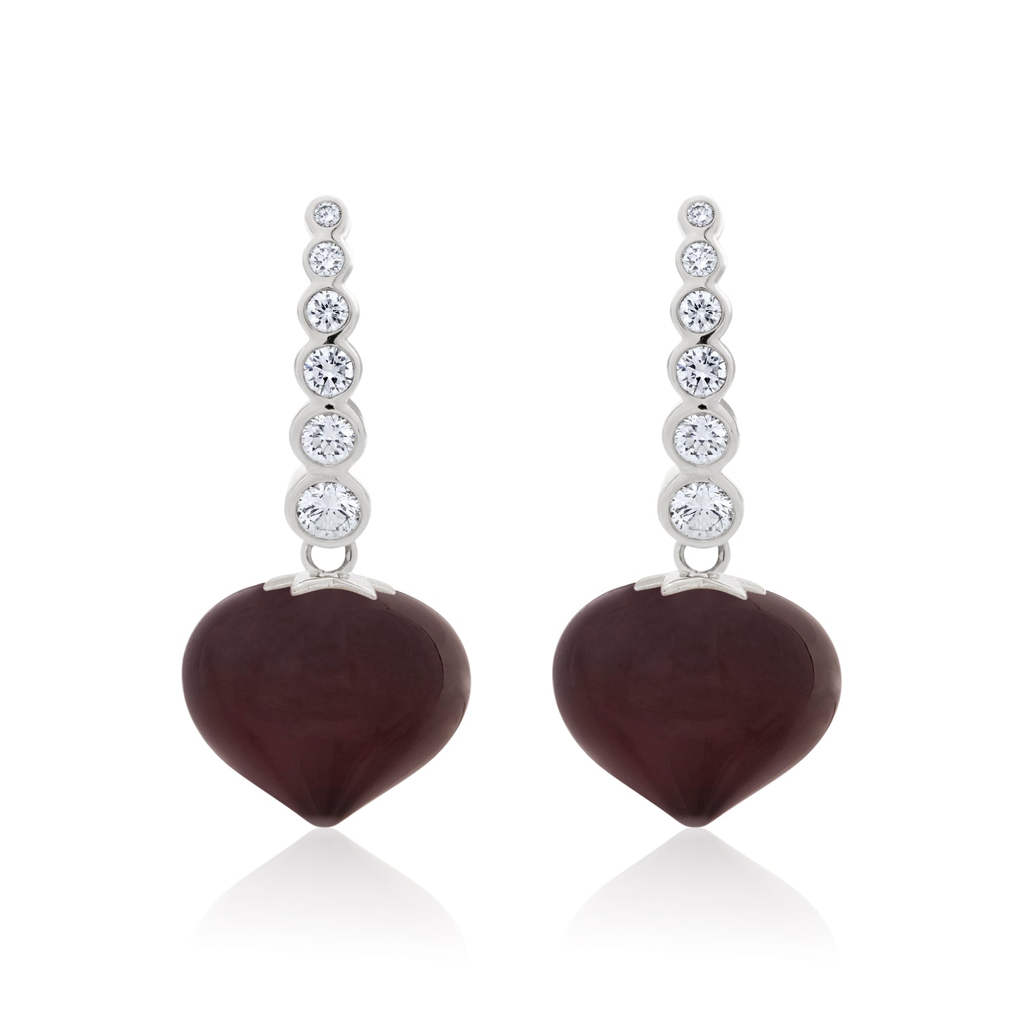 Magic Wish 18ct White Gold, Diamond & Onyx Short Drop Earrings