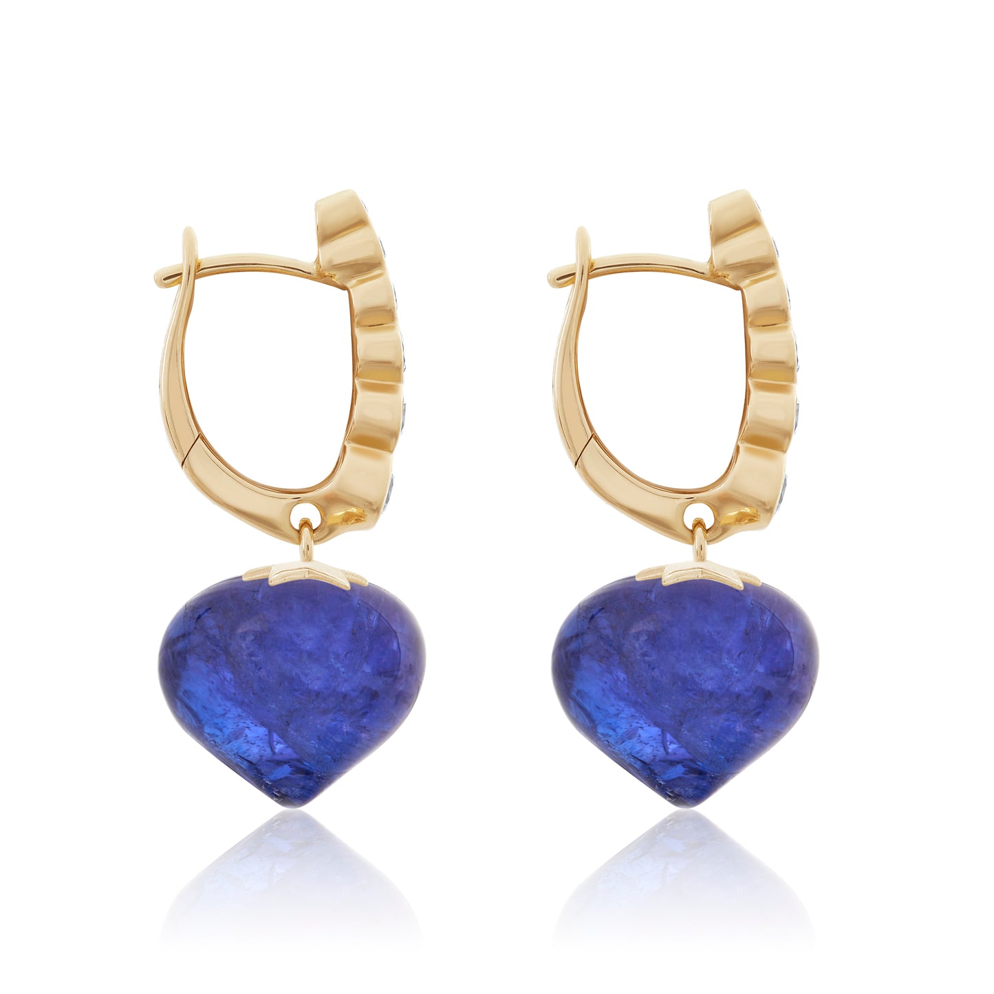 Magic Wish 18ct Yellow Gold, Diamond & Tanzanite Short Drop Earrings