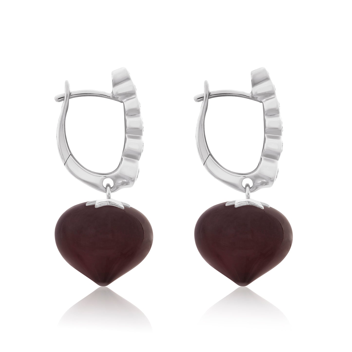 Magic Wish 18ct White Gold, Diamond & Onyx Short Drop Earrings