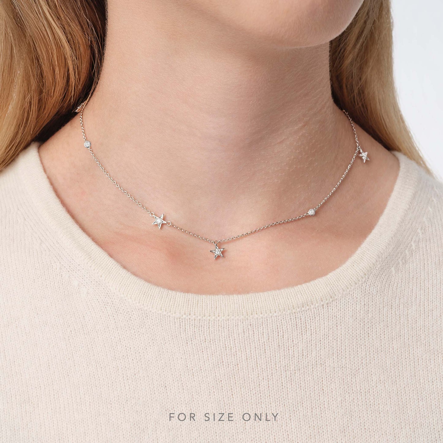 Guiding Star 18ct White Gold & Pink Sapphire Necklace, 40cm