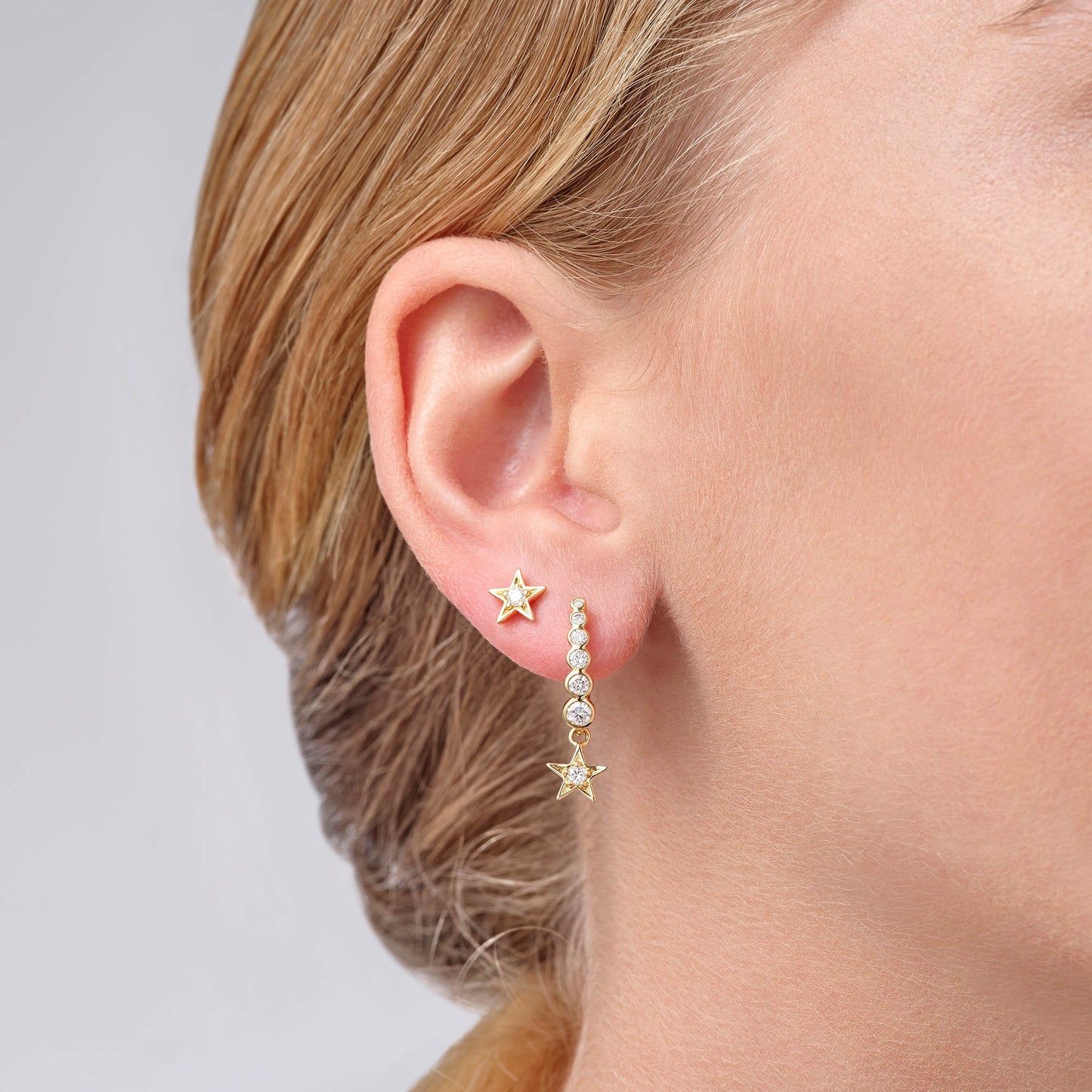 Guiding Star 18ct Yellow Gold & Diamond Earrings