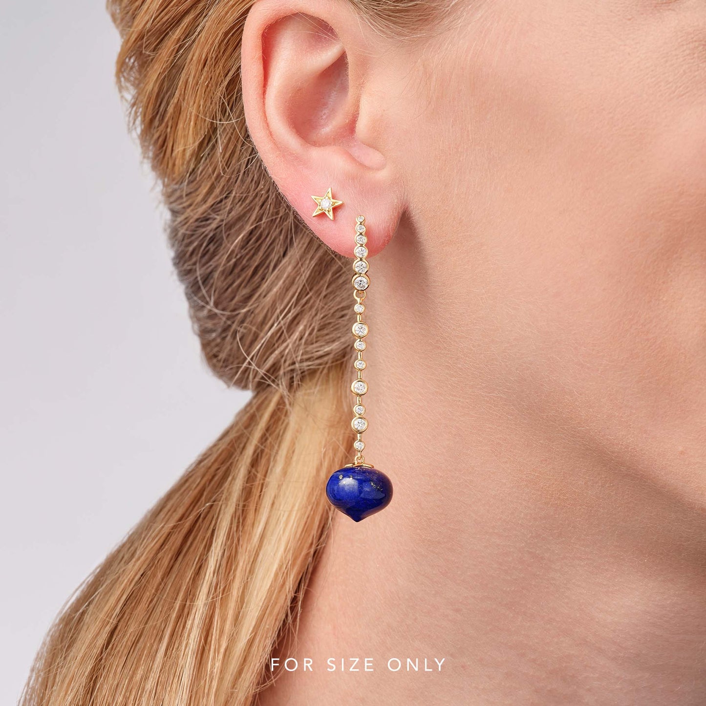 Magic Wish 18ct White Gold, Diamond & Lapis Long Drop Earrings