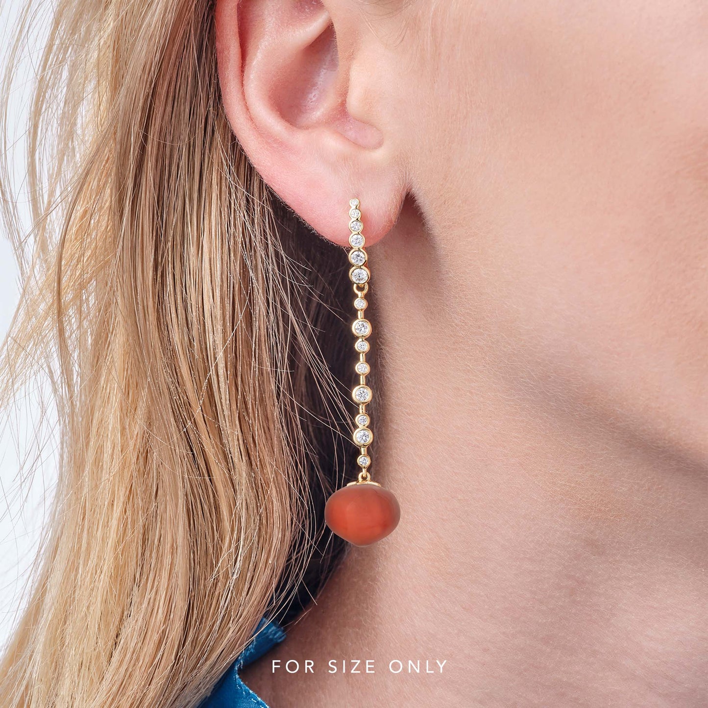 Magic Wish 18ct White Gold, Diamond & Madeira Citrine Long Drop Earrings