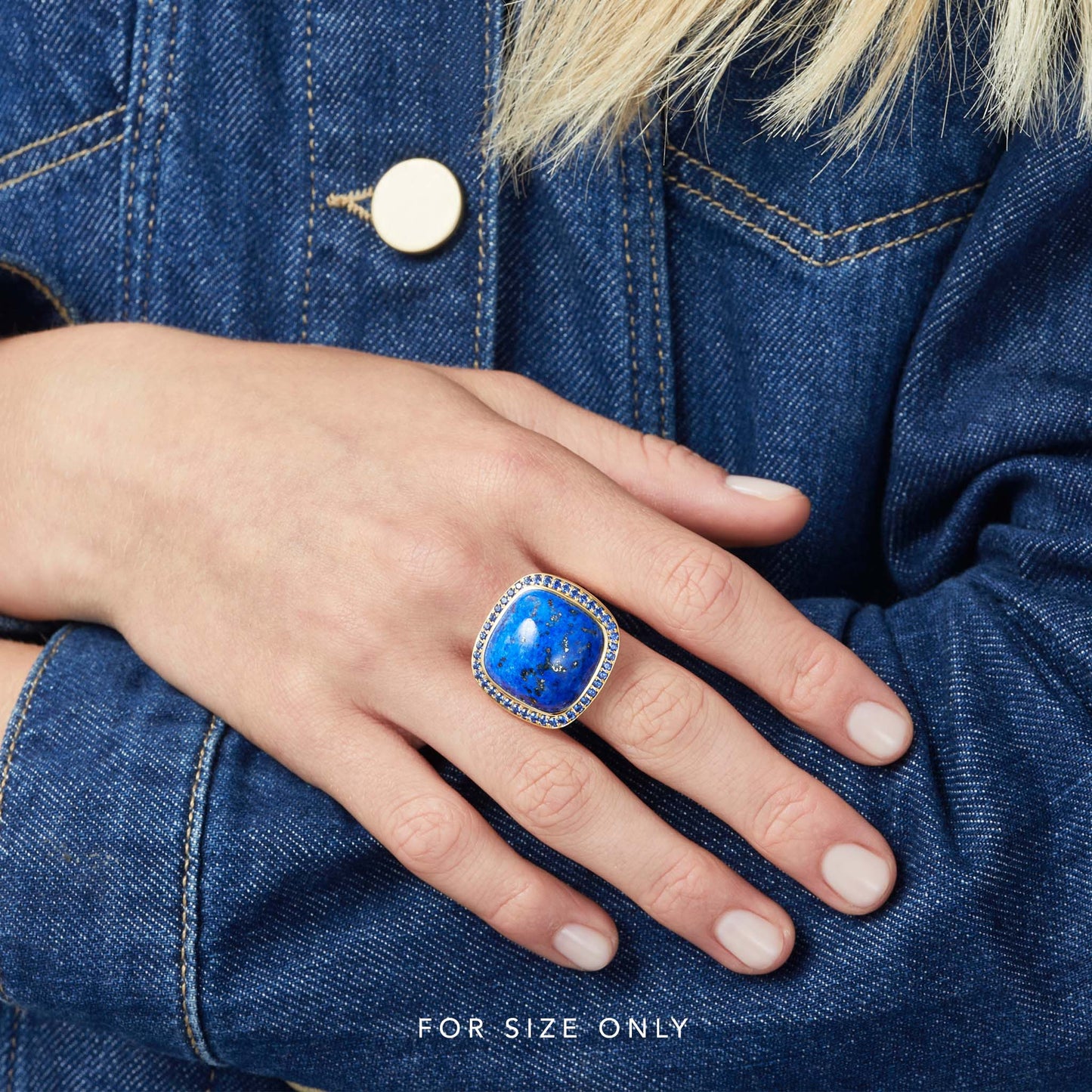 Magic Wish 18ct White Gold, Cornflour Blue Sapphire & Lapis Lazuli Ring