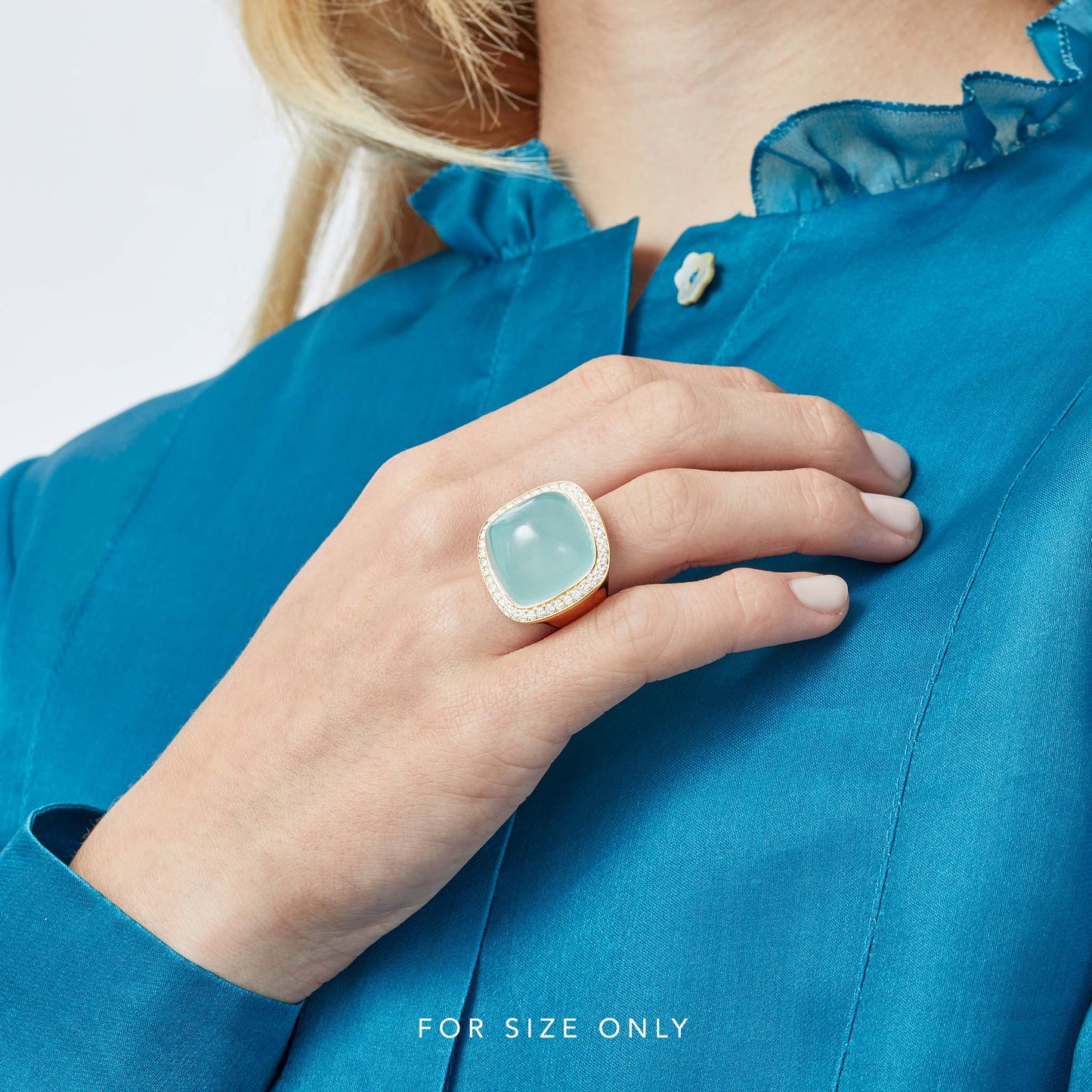 Magic Wish 18ct White Gold, Aquamarine & Diamond Ring