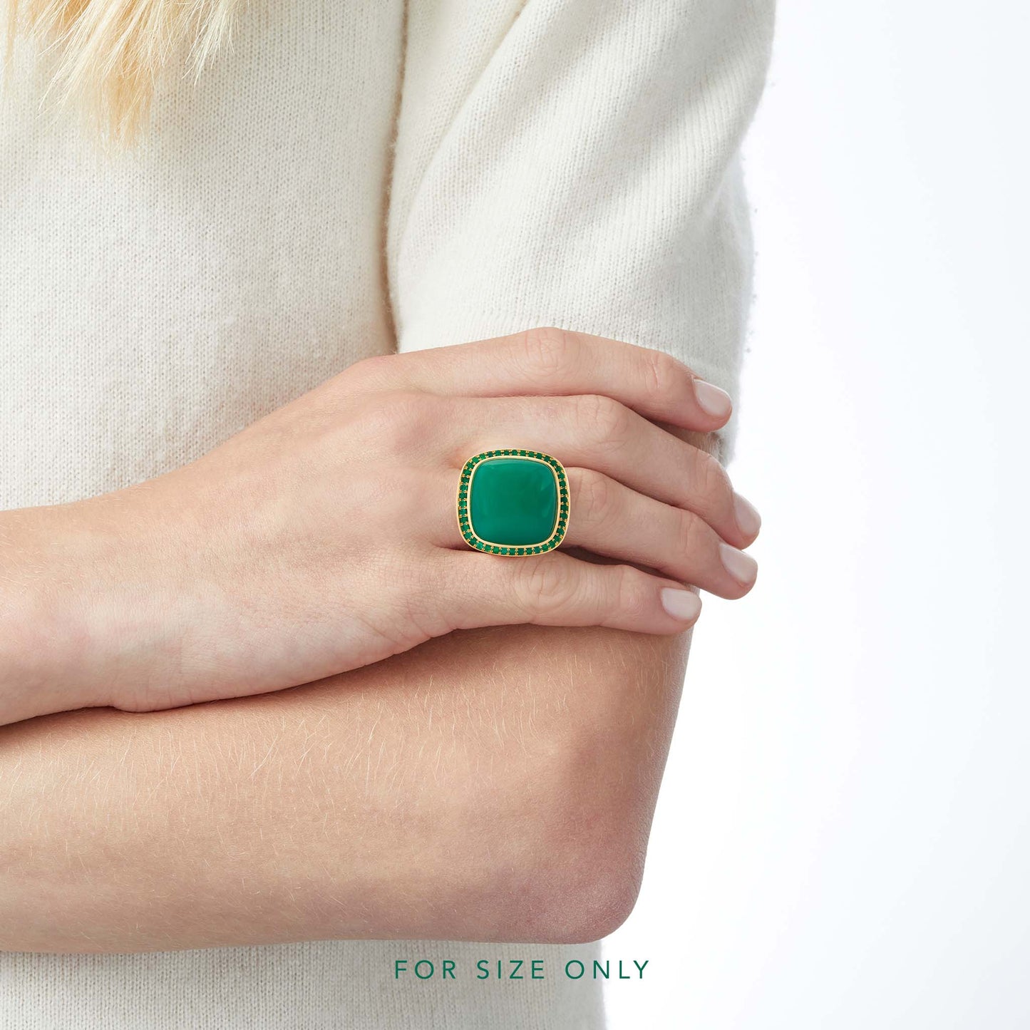 Magic Wish 18ct White Gold, Chrysoprase & Emerald Ring