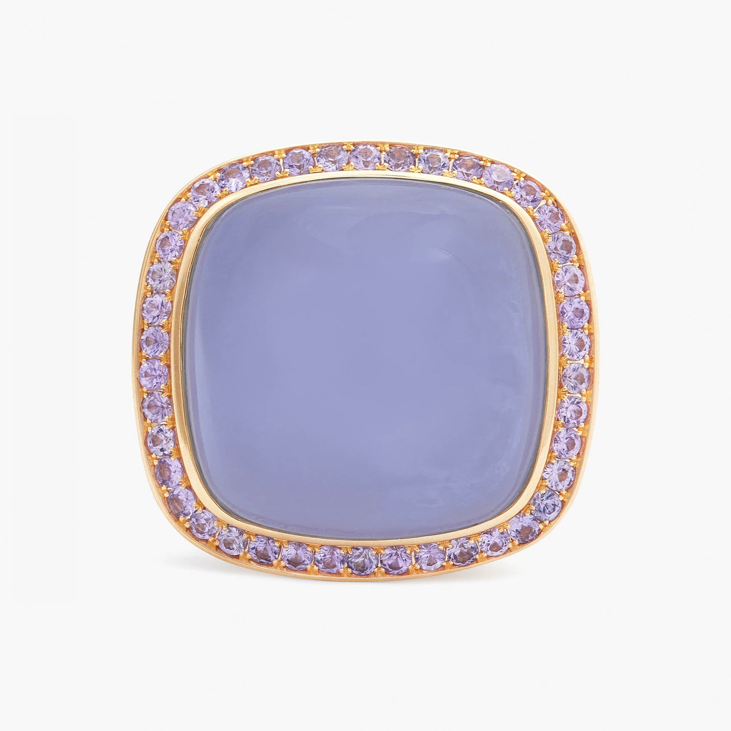 Magic Wish 18ct Yellow Gold, Purple Sapphire & Blue Chalcedony Ring