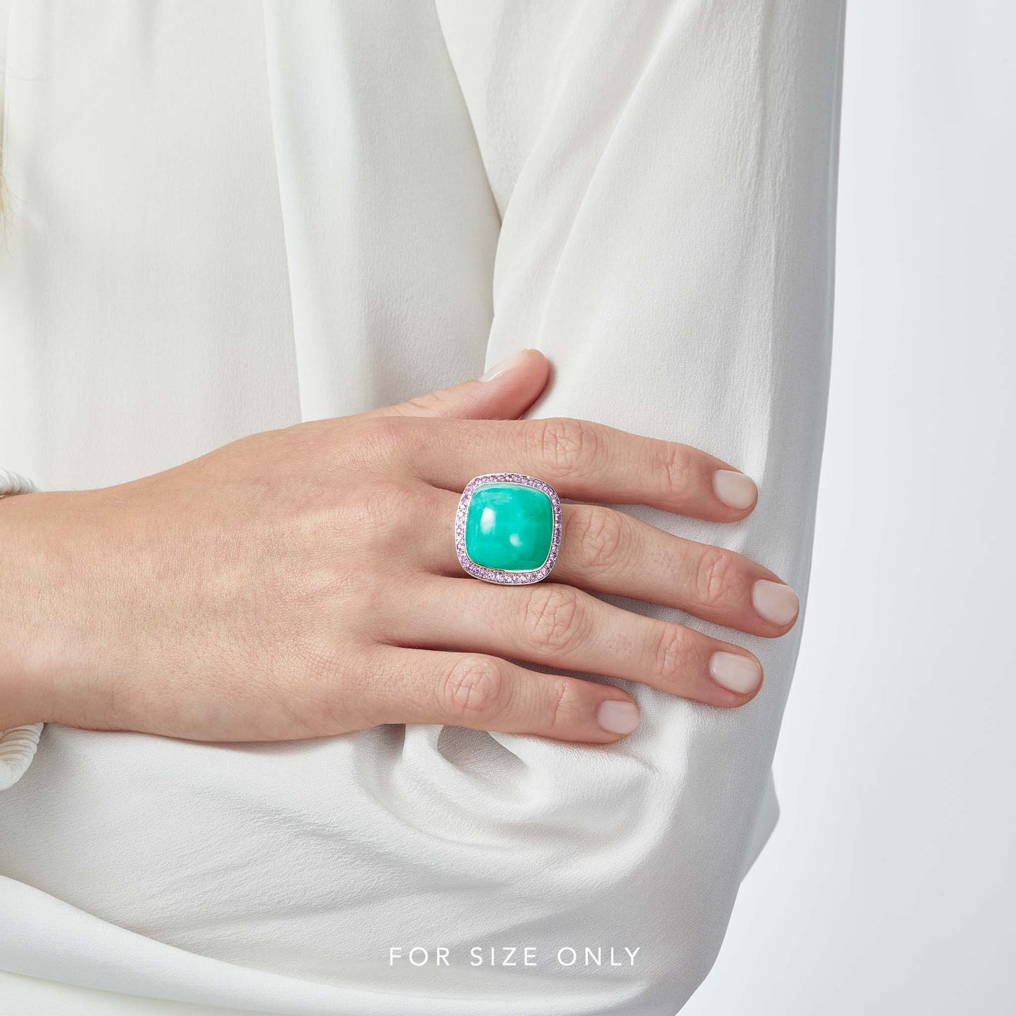 Magic Wish 18ct Yellow Gold, Chrysoprase and Pink Sapphire Ring