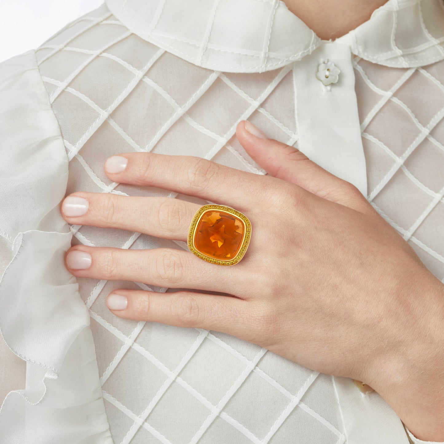 Magic Wish 18ct Yellow Gold, Yellow Sapphires & Madeira Citrine Ring