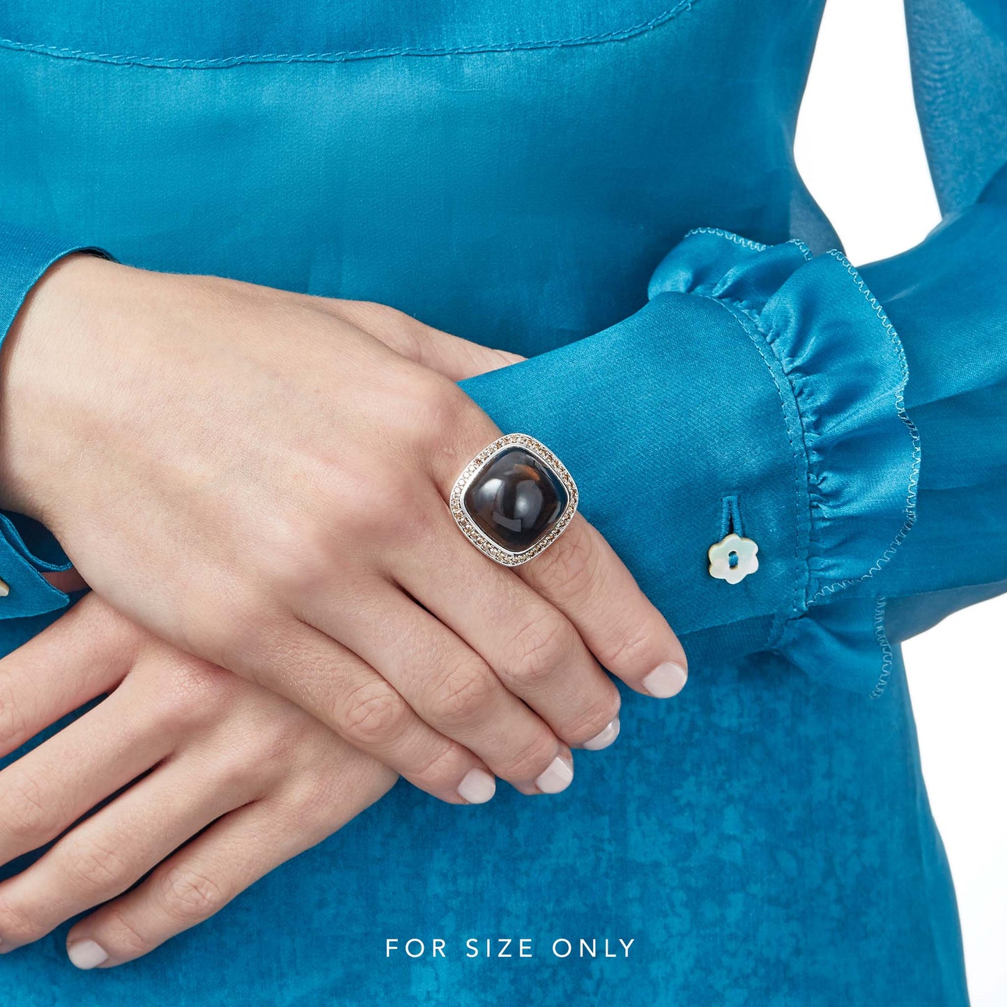 Magic Wish 18ct Yellow Gold, Cognac Diamonds & Smoky Quartz Ring