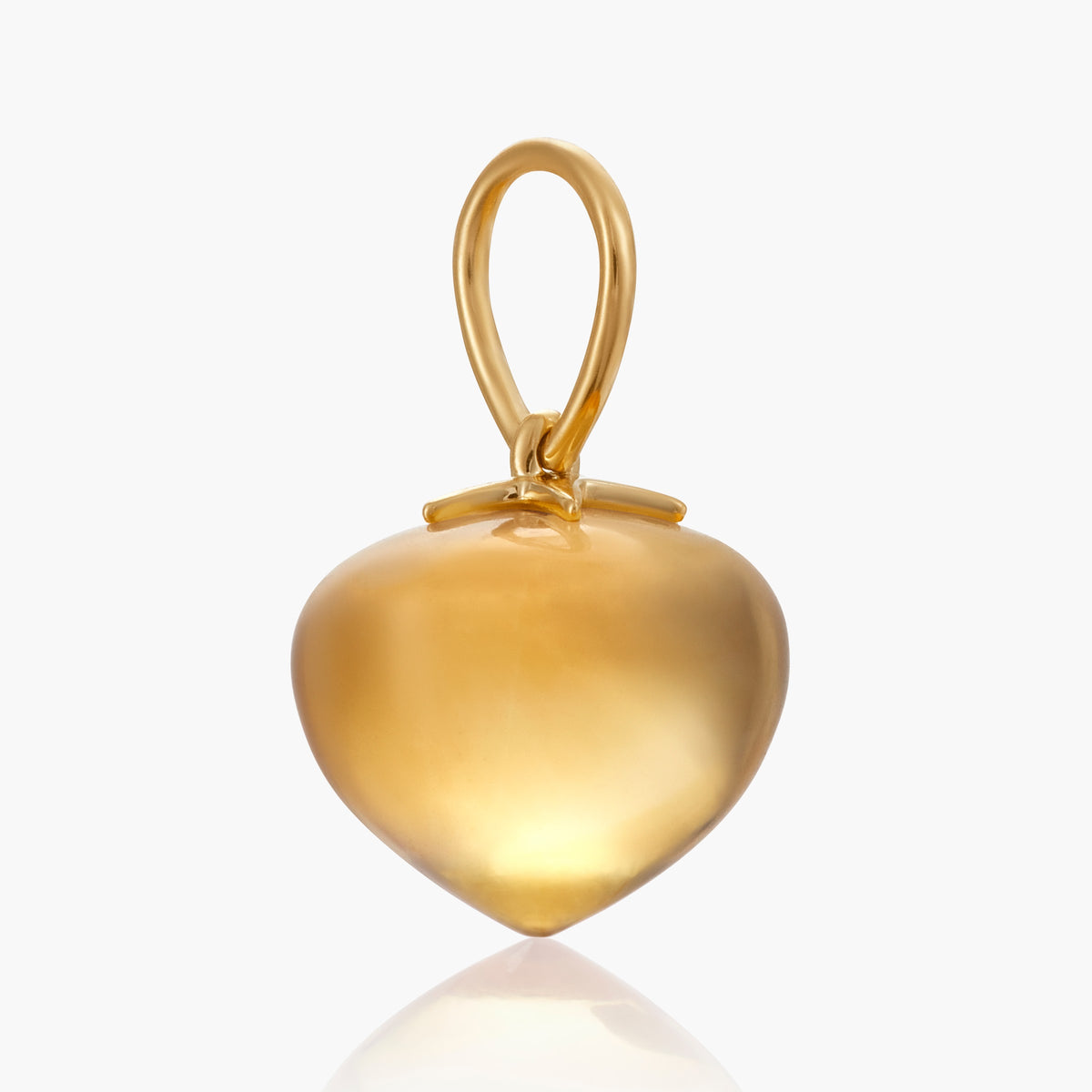 Citrine Soul Drop pendant in 14ct yellow gold, Medium