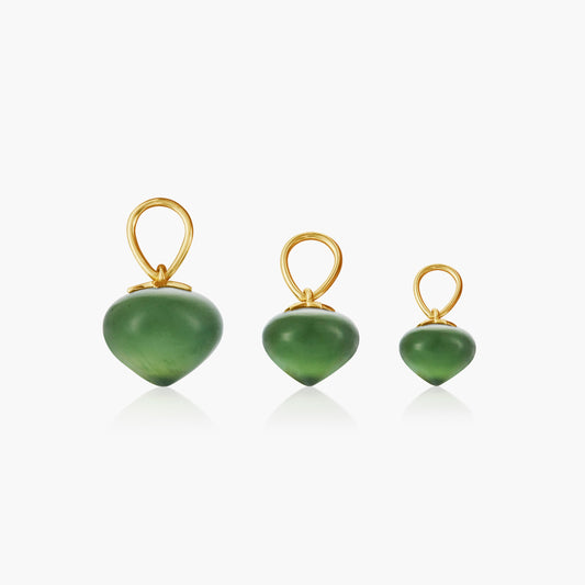 Serpentine Soul Drop pendants in 14ct yellow gold, three sizes
