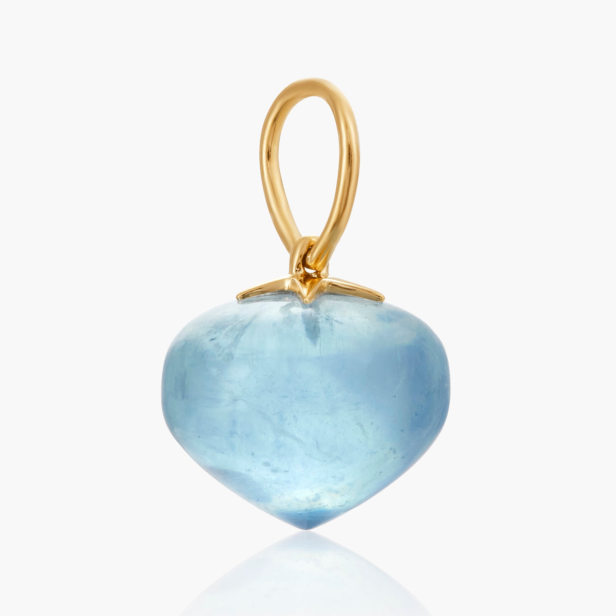 Aquamarine Soul Drop pendant in 14ct yellow gold, additional photograph