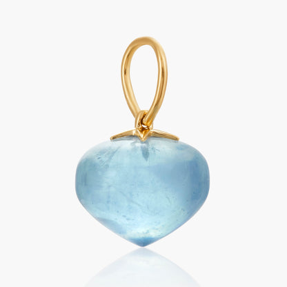 Aquamarine Soul Drop pendant in 14ct yellow gold, additional photograph