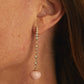 Magic Wish 18ct Yellow Gold, Diamond & Pink Opal Drop Earrings