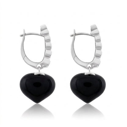 Magic Wish 18ct White Gold, Diamond & Onyx Short Drop Earrings