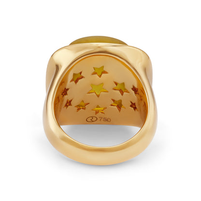 Magic Wish 18ct Yellow Gold, Diamond and Yellow Beryl Heliodor Ring