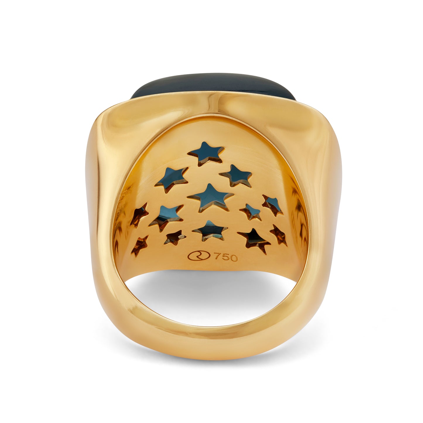 Magic Wish 18ct Yellow Gold, Cognac Diamonds & London Blue Topaz Ring