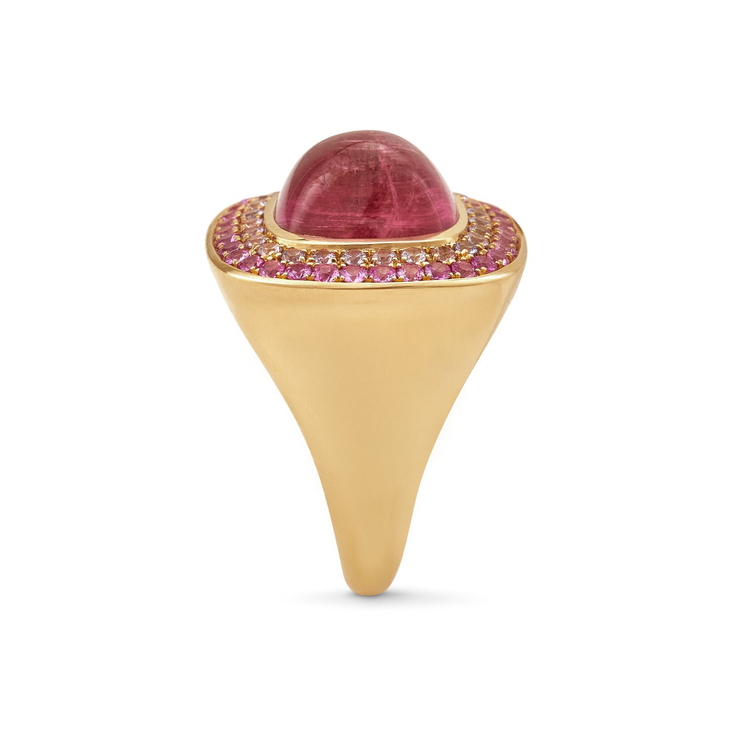 Sweet Aura 18ct Yellow Gold, Pink Tourmaline, Light Pink & Pink Sapphire Ring