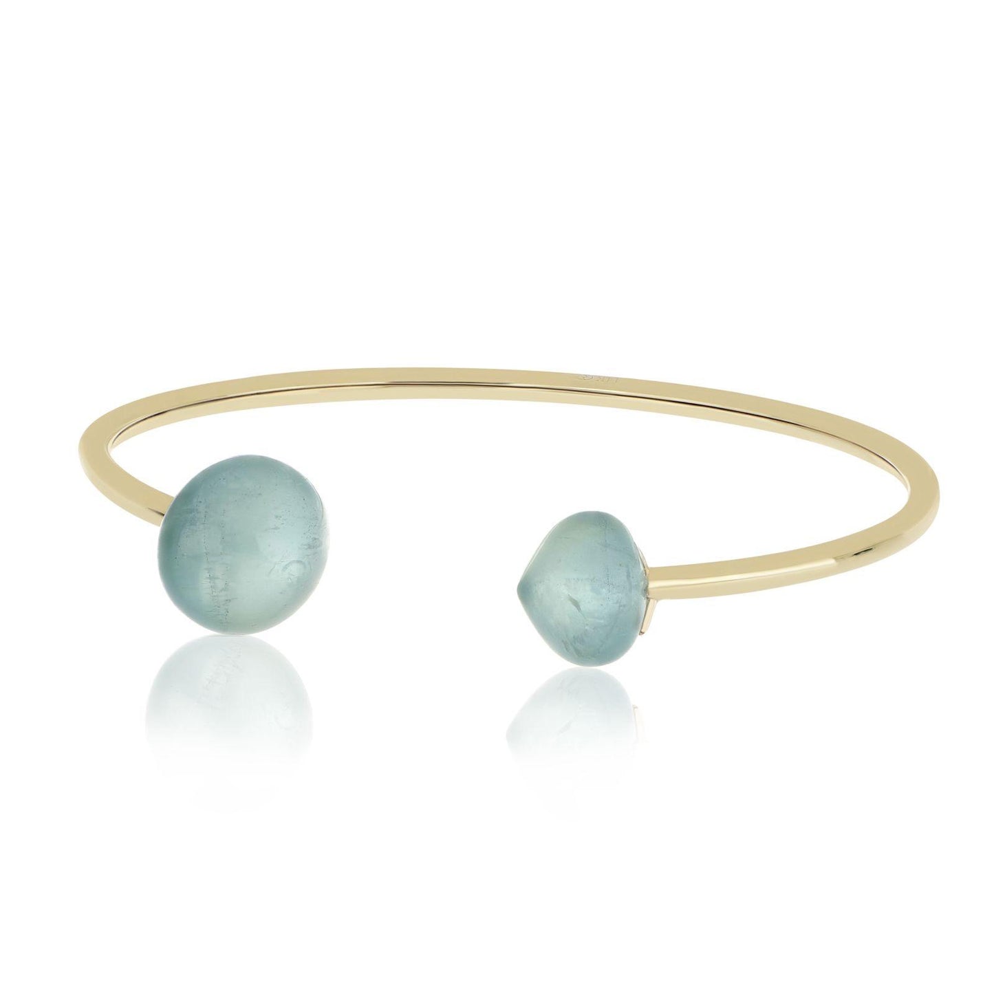 Magic Wish 14ct Yellow Gold Aquamarine Bangle