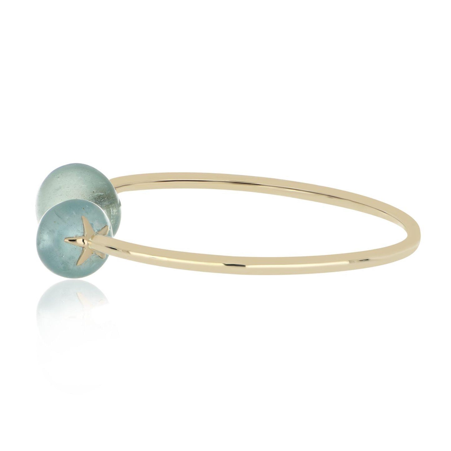 Magic Wish 14ct Yellow Gold Aquamarine Bangle