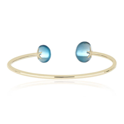 Magic Wish 14ct Yellow Gold London Blue Topaz Bangle