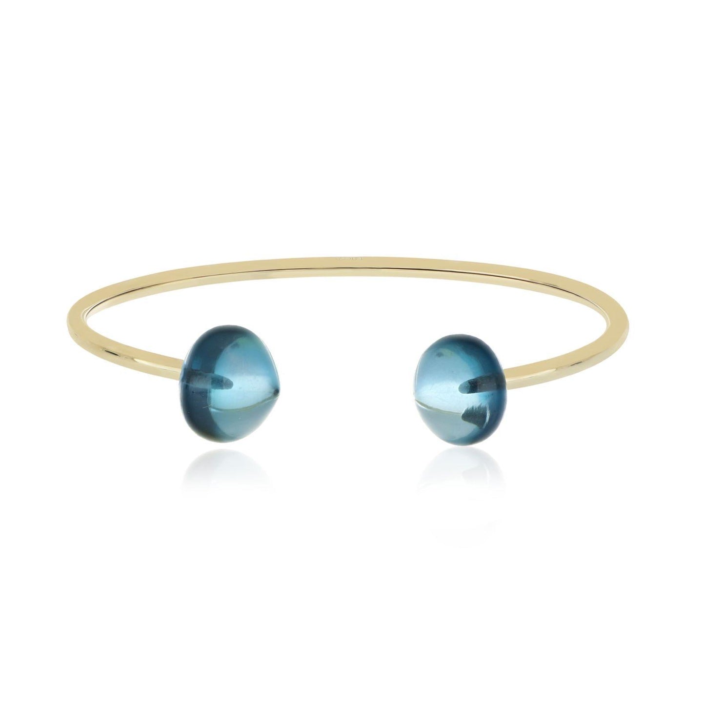 Magic Wish 14ct Yellow Gold London Blue Topaz Bangle