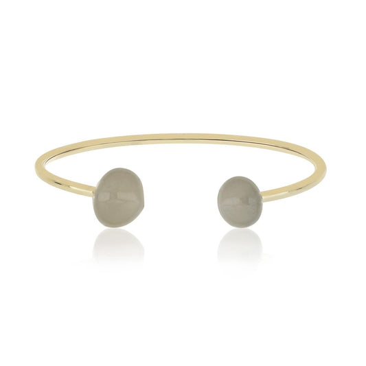 Magic Wish 14ct Yellow Gold Grey Moonstone Bangle