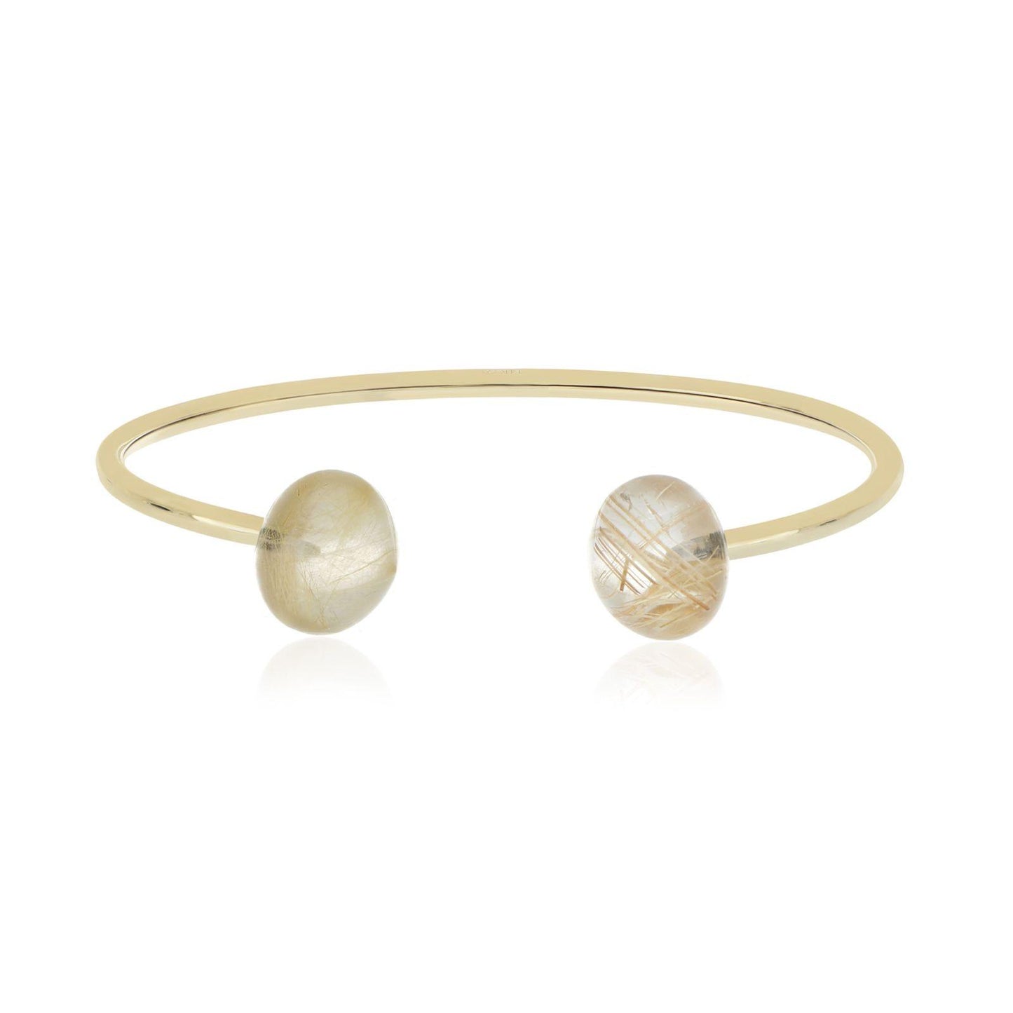 Magic Wish 14ct Yellow Gold Rutile Quartz Bangle