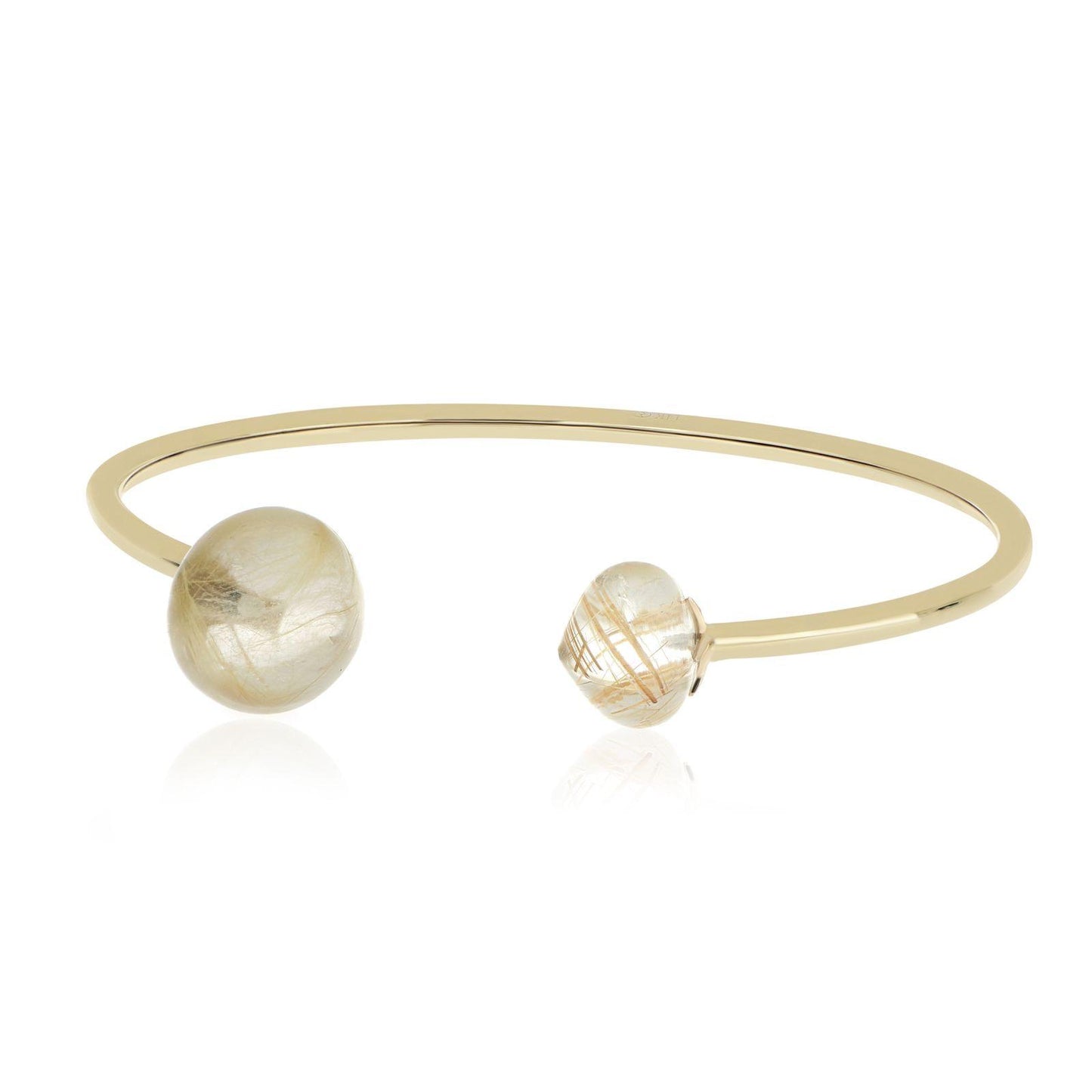 Magic Wish 14ct Yellow Gold Rutile Quartz Bangle