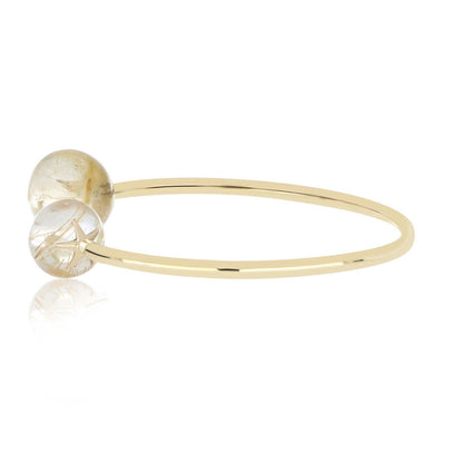 Magic Wish 14ct Yellow Gold Rutile Quartz Bangle