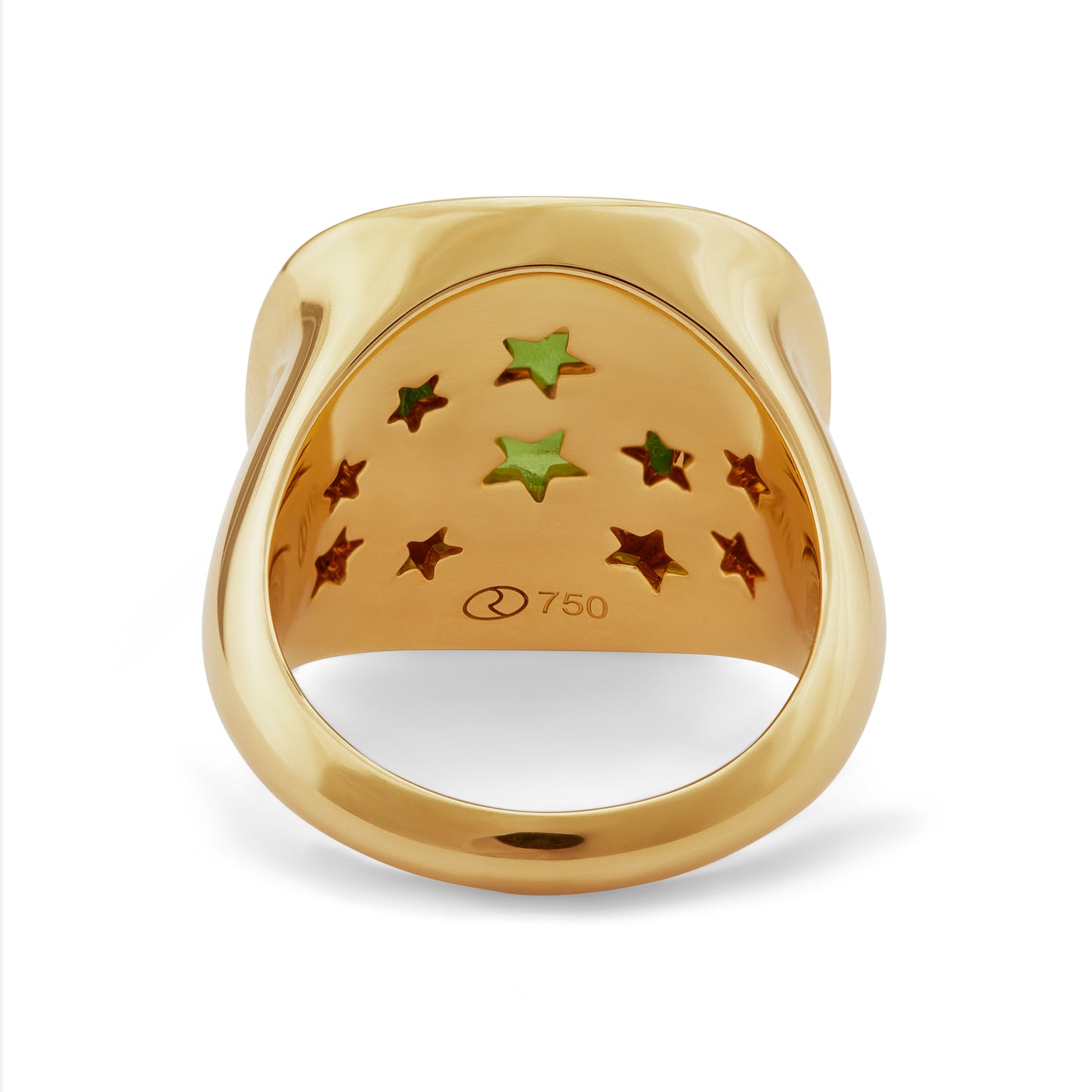 Sweet Aura 18ct Yellow Gold, Peridot, Diamond & Light Purple Sapphire Ring