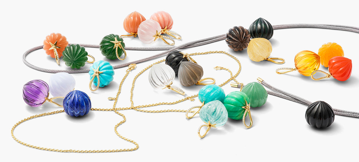 Soul Candy 14ct Yellow Gold, Pink Opal, Soul Drop (S, M, L)