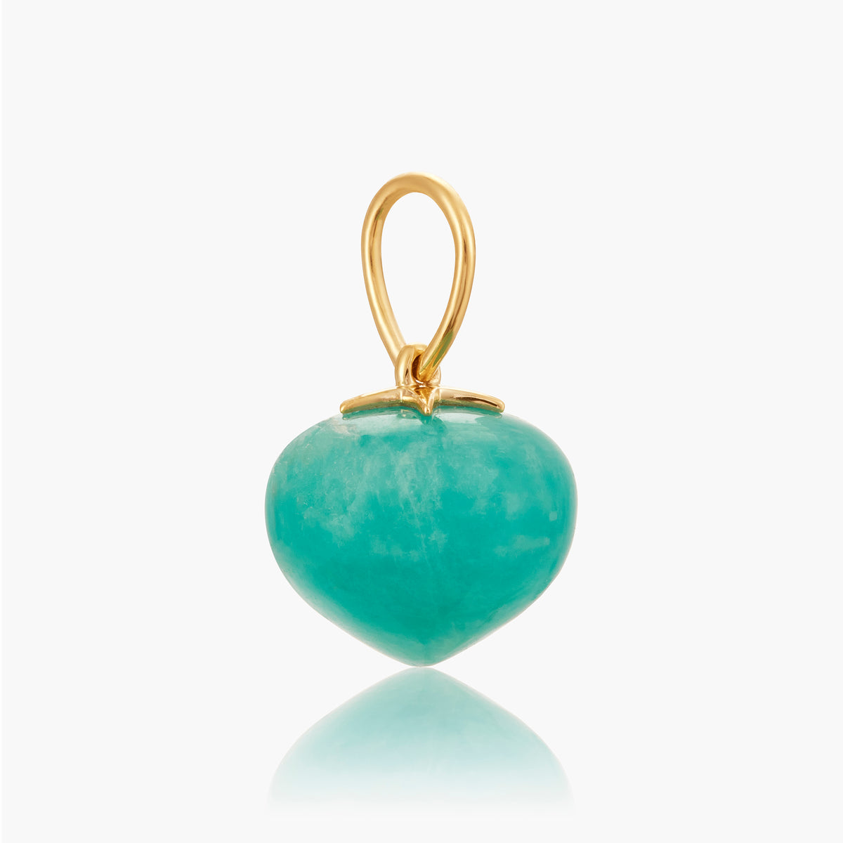 Amazonite Soul Drop pendants in 14ct yellow gold, Large