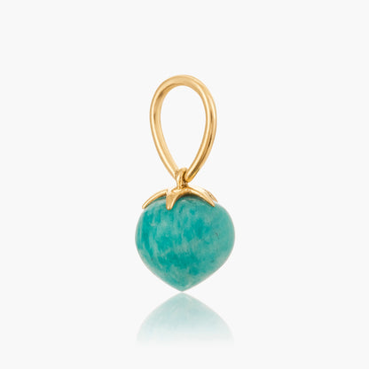 Amazonite Soul Drop pendants in 14ct yellow gold, Small